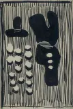 Marian Malina, Kompozycja, 1960 [1962 ?], tusz pędzel, patyk, papier kremowy