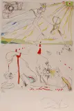 L’alchimie (Alchemia) by Salvador Dalí, 1975, sucha igła, litografia barwna, papier, sold Mar 2005