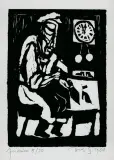 Jerzy Duda-Gracz, Z cyklu „Judaica”, 1964, drzeworyt, papier