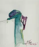Alicja Wahl, Zmęczoną być, 1997, tusze barwne, papier