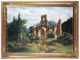 Adolf Rudolf Holtzhalb, Ruiny klasztoru wszystkich św., Schwarzwald, 1881, olej, płótno