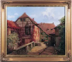 Hans Eckardstein, Dzikie wino, zamek w Wartburgu, 1921, olej, płótno