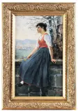 Therese Mor-Sunegg, Dziewczyna z Tyrolu, 1893, olej, płótno