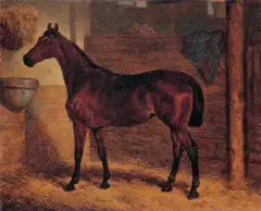 Artur Grottger, W stajni, ok. 1860, olej, płótno