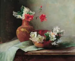 Anna Benkendorff, Kwiaty azalii, 1897, olej, płótno
