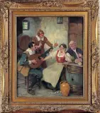 Victor Schivert, Wino, kobieta i śpiew, po 1910, olej, płótno