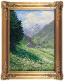 Maria Luft, Krajobraz z widokiem na Trettachspitze, 1921, olej, płótno