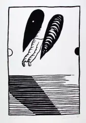 Stanisław Fijałkowski, Anioł, 1968, serigrafia, papier