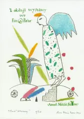 Anna Maria Bauer, Anioł zobaczony, 2002, serigrafia, papier