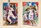 G. de la Torriente, Tancerz i tancerka w Rio, 1957, akwarela, gwasz, ołówek, papier