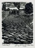 Eugeniusz Pichell, Treblinka II, 1962, drzeworyt, papier kremowy