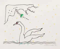 Henryk Tomaszewski, Leda, 1997, serigrafia, papier