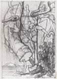 Jacek Baszkowski, Kompozycja fantastyczna, ołówek, papier