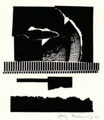 Jerzy Fedorowicz, Bez tytułu, rycina z teki Konfrontacje 63, litografia, papier
