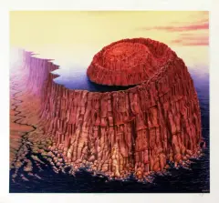 Jacek Yerka, Amonit, 1989, serigrafia barwna, papier