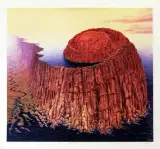 Jacek Yerka, Amonit, 1989, serigrafia barwna, papier