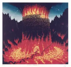 Jacek Yerka, Noce Mordoru, serigrafia barwna, papier