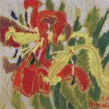 Bimali Horska - Zborowska, Kwiaty, 1997, pastel, papier