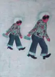 Małgorzata Dmitruk, Iść, litografia barwna, papier