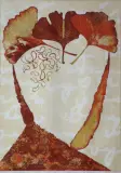 Kompozycja z liśćmi by Autor nierozpoznany, grafika barwna, papier, offered Dec 2004