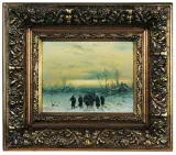 Friedrich Josef Heydendahl, Konwój jeńców, ok. 1880, olej, deska