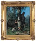 Peter Krämer II, Na polowaniu, przed 1900, olej, płótno