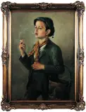 František Kozics, Chlopiec z papierosem, ok. 1890, olej, płótno