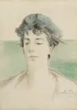 Jacek Malczewski, Portret kobiety, 1919, kredka, papier
