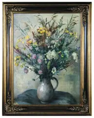 Albert Heinrich, Bukiet polnych kwiatów, przed 1939, olej, płótno