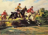 Angelo Jank, 27. Polowanie par force, o.192, olej, płótno