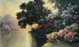 Jenő Kárpáthy, Kwitnący park, ok. 1910, olej, płótno