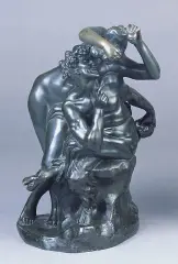 Faun i Nimfa by Jef (Josef Maria Thomas) Lambeaux, ok. 1890, brąz patynowany, offered Dec 2004