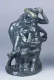 Jef (Josef Maria Thomas) Lambeaux, Faun i Nimfa, ok. 1890, brąz patynowany