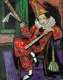 Aleksandra Povorina-Hesterman, Mały clown, 1929, olej, sklejka