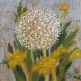 Bimali Horska - Zborowska, Kwiaty, 1992, pastel, papier