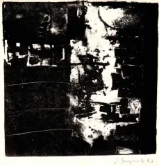 Jerzy Grzegorzewski, Abstrakcja, 1963, litografia, papier