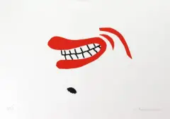 Henryk Tomaszewski, Usta, 1996, serigrafia barwna, papier