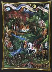 Tomasz Steifer, Ilustracja do „Chrztu ognia” A. Sapko, gwasz, papier czarny