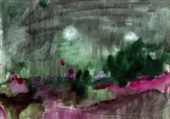 Barbara Jonscher, Pejzaż, akwarela, papier