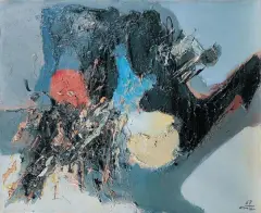 Tadeusz Kantor, Obraz Informel, 1963, olej, płótno