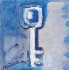 Klucz niebieski by Teresa Pągowska, 1999, olej, płótno, sold Nov 2004