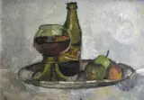 Arika Madeyska, Martwa natura, 1958-1962, olej, tektura