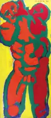 Bez tytułu (Akt męski klęczący) by Marian Czapla, 1992, olej, płótno, sold Nov 2004