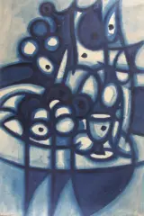 Nn Nn, Kompozycja, 1957, gwasz, akwarela, papier kremowy