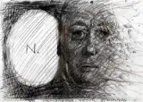 Franciszek Starowieyski, Cień człowieka i niebyt, 1999, kredki, papier