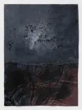 Wojciech Sadley, Bez tytułu, 1971, collage (skóra, tkanina barwiona) karton