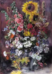 Friedrich Dietsch, Bukiet polnych kwiatów, 1942, olej, płótno