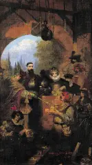 Wandalin Strzałecki, Scena Historyczna, 1880, olej, płótno