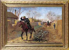 Wiktor Mazurowski, Zwiad Żolnierski (z wojny rosyj.-jap.), 1905-1907, olej, płótno