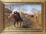 Wiktor Mazurowski, Zwiad Żolnierski (z wojny rosyj.-jap.), 1905-1907, olej, płótno